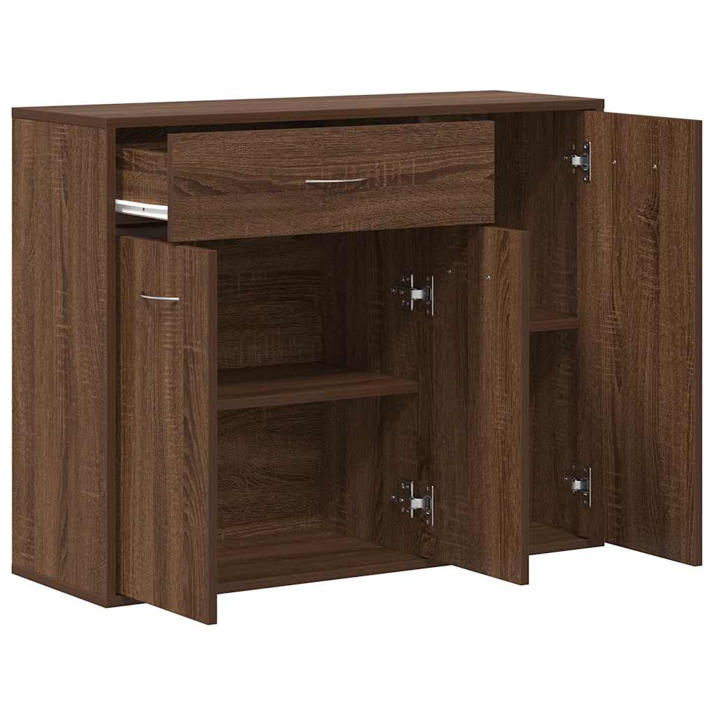 Sideboard Braun Eichen-Optik 88x30x70 cm Holzwerkstoff